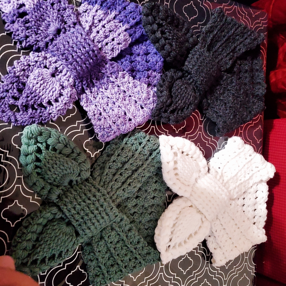 Handmade Crochet Bow Headbands